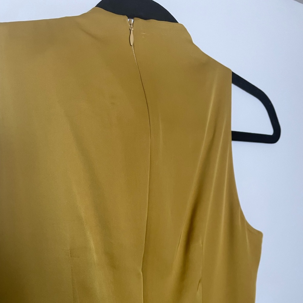 NWT Banana Republic midi length dress with draping details. Mustard Gold color. - Picture 6 of 9